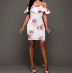 Floral Print Party Club Sexy Dresses  at Bling Brides Bouquet Online bridal store