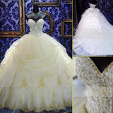 Plus sized Beaded Ball Gown Wedding Dress  at Bling Brides Bouquet Online Bridal Store