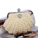 Womens Party Luxury Handbag  Women Bags Designer Pearl Evening Clutch