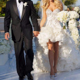 Sweetheart High Low Wedding Dress at Bling Brides Bouquet online Bridal Store
