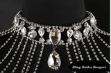 Bling Brides Gorgeous  bling crystal Rhinestone shoulder chain, Wedding Bridal Choker Jewelry