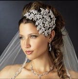 Crystal headband silver Wedding Tiara  at Bling Brides Bouquet online Bridal Store