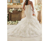 Lace Ruffled Plus Size Wedding Dresses  at Bling Brides Bouquet online