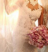 Sexy Wedding Dress, Mermaid Wedding Dresses, High Neck Wedding Dress