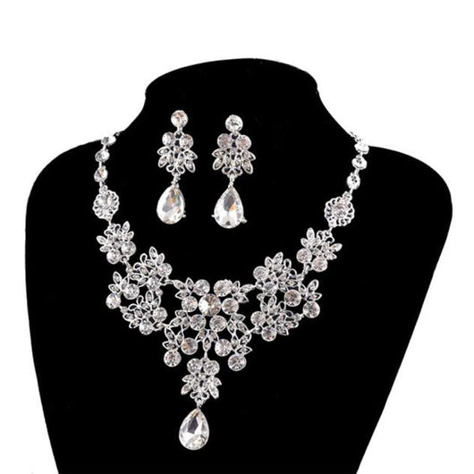 Women's Wedding Jewellery Sets Fashion Bride Earrings & Pendant Necklace