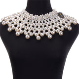 Pearl Bridal Necklace Beaded Choker Necklace Jewelry For Wedding Party