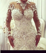 High-Neck Mermaid Wedding Dresses Bridal Gowns Bridal Dress