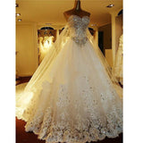 Crystal Wedding Dress Bridal gown with corset back at Bling Brides Bouquet
