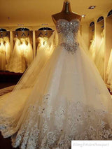 Crystal Wedding Dress Bridal gown with corset back at Bling Brides Bouquet