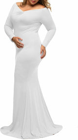 Plus Sized formal  Maxi dresses with V neck at Bling Brides Bouquet