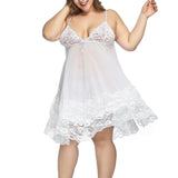 Plus Size  Lace bridal Lingerie Long  Night gown