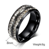 Stainless Steel Wedding Rings For Men Luxury 11.5MM Wide  Male Rings