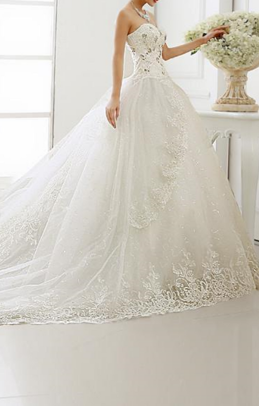 Princess Sweetheart wedding dress  Lace Up Bridal Gowns