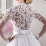 V-Neck Lace ALine Wedding Dress