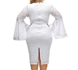 Plus Sized Bodycon lace Party Dresses at Bling Brides Bouquet Online Bridal Store.