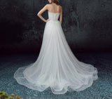 High Low wedding dress with  Detachable skirt at Bling Brides Bouquet Online Bridal Store