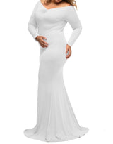 Plus Sized formal  Maxi dresses with V neck at Bling Brides Bouquet